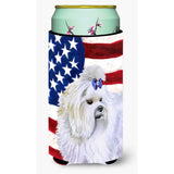 Caroline'S Treasures Maltese Patriotic Decorative Can Hugger, Tall Boy, Multicolor