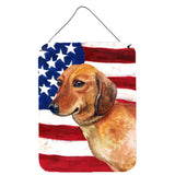Caroline'S Treasures Dachshund Patriotic Metal Print, 16 X 12, Multicolor