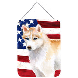Caroline'S Treasures Siberian Husky Patriotic Metal Print, 16 X 12, Multicolor