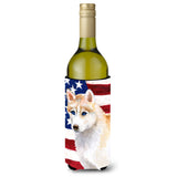 Caroline'S Treasures Siberian Husky Patriotic Decorative Bottle Hugger, 750Ml, Multicolor