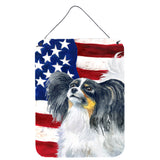 Caroline'S Treasures Papillon Patriotic Metal Print, 16 X 12, Multicolor