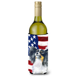 Caroline'S Treasures Papillon Patriotic Decorative Bottle Hugger, 750Ml, Multicolor