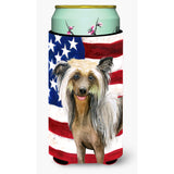 Caroline'S Treasures Chinese Crested Patriotic Decorative Can Hugger, Tall Boy, Multicolor