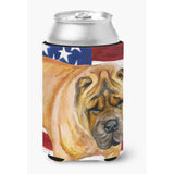 Caroline'S Treasures Shar Pei Patriotic Decorative Can Hugger, Multicolor