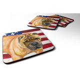 Caroline'S Treasures Shar Pei Patriotic Decorative Coasters, Multicolor