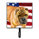 Caroline'S Treasures Shar Pei Patriotic Wall Hook, Small, Multicolor