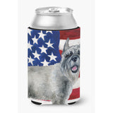 Caroline'S Treasures Schnauzer Patriotic Decorative Can Hugger, Multicolor