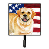 Caroline'S Treasures Golden Retriever Patriotic Wall Hook, Small, Multicolor