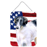 Caroline'S Treasures Borzoi Patriotic Metal Print, 16 X 12, Multicolor
