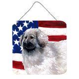 Caroline'S Treasures Moscow Watchdog Patriotic Metal Print, 6H X 6W, Usa American Flag