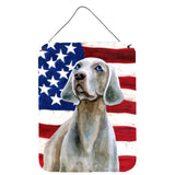 Caroline'S Treasures Weimaraner Patriotic Metal Print, 16 X 12, Multicolor