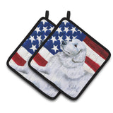 Caroline'S Treasures Maremma Sheepdog Patriotic Decorated Pot Holder, 7.5H X 7.5W, Usa American Flag