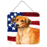 Caroline'S Treasures Rhodesian Ridgeback Patriotic Metal Print, 6H X 6W, Usa American Flag
