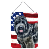 Caroline'S Treasures Black Russian Terrier Patriotic Metal Print, 16 X 12, Multicolor