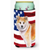 Caroline'S Treasures Shiba Inu Patriotic Decorative Can Hugger, Tall Boy, Multicolor