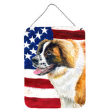 Caroline'S Treasures Saint Bernard Patriotic Metal Print, 16 X 12, Multicolor