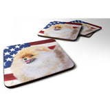 Caroline'S Treasures Pomeranian Patriotic Decorative Coasters, Multicolor