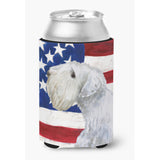 Caroline'S Treasures Sealyham Terrier Patriotic Decorative Can Hugger, Multicolor