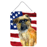 Caroline'S Treasures Brussels Griffon Patriotic Metal Print, 16 X 12, Multicolor