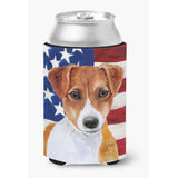 Caroline'S Treasures Jack Russell Terrier Patriotic Decorative Can Hugger, Multicolor
