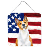 Caroline'S Treasures Basenji Patriotic Metal Print, 6H X 6W, Usa American Flag