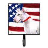 Caroline'S Treasures Bull Terrier Patriotic Wall Hook, Small, Multicolor