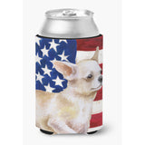 Caroline'S Treasures Chihuahua Leg Up Patriotic Decorative Can Hugger, Multicolor