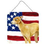 Caroline'S Treasures Italian Greyhound Patriotic Metal Print, 6H X 6W, Usa American Flag
