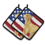 Caroline'S Treasures Italian Greyhound Patriotic Decorated Pot Holder, 7.5H X 7.5W, Usa American Flag