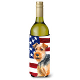 Caroline'S Treasures Welsh Terrier Patriotic Decorative Bottle Hugger, 750Ml, Multicolor