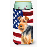 Caroline'S Treasures Welsh Terrier Patriotic Decorative Can Hugger, Tall Boy, Multicolor
