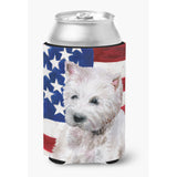 Caroline'S Treasures Westie Patriotic Decorative Can Hugger, Multicolor