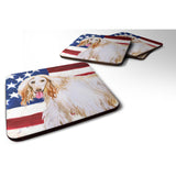 Caroline'S Treasures Afghan Hound Patriotic Decorative Coasters, Multicolor