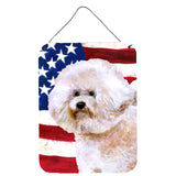 Caroline'S Treasures Bichon Frise #2 Patriotic Metal Print, 16 X 12, Multicolor