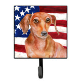 Caroline'S Treasures Red Dachshund Patriotic Wall Hook, Small, Multicolor