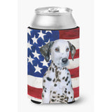 Caroline'S Treasures Dalmatian Puppy Patriotic Decorative Can Hugger, Multicolor