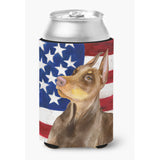 Caroline'S Treasures Doberman Pinscher Patriotic Decorative Can Hugger, Multicolor