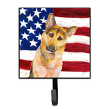 Caroline'S Treasures German Shepherd #2 Patriotic Wall Hook, Small, Multicolor