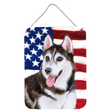 Caroline'S Treasures Siberian Husky #2 Patriotic Metal Print, 16 X 12, Multicolor