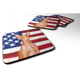 Caroline'S Treasures Pharaoh Hound Patriotic Decorative Coasters, Multicolor