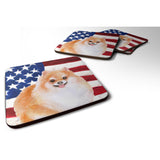 Caroline'S Treasures Pomeranian #2 Patriotic Decorative Coasters, Multicolor