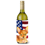 Caroline'S Treasures Toy Terrier Patriotic Decorative Bottle Hugger, 750Ml, Multicolor