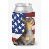 Caroline'S Treasures Miniature Pinscher #2 Patriotic Decorative Can Hugger, Multicolor