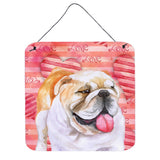 Caroline'S Treasures English Bulldog Metal Print, 6H X 6W, Love Is A Dog