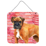 Caroline'S Treasures German Boxer Metal Print, 6H X 6W, Love Is A Dog