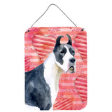 Caroline'S Treasures Harlequin Dane Love Metal Print, 16 X 12, Multicolor