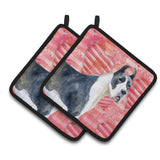 Caroline'S Treasures Harlequin Dane Decorated Pot Holder, 7.5H X 7.5W, Love Is A Dog