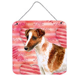 Caroline'S Treasures Smooth Fox Terrier Metal Print, 6H X 6W, Love Is A Dog