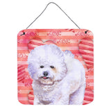 Caroline'S Treasures Bichon Frise Metal Print, 6H X 6W, Love Is A Dog