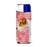 Caroline'S Treasures Fox Terrier Love Decorative Can Hugger, Slim, Multicolor